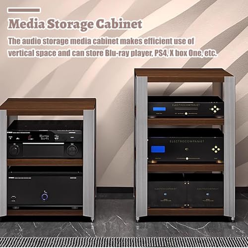 Audio Rack Cabinet/Av Media Audio Component Stand, Low Profile Audio Video Shelving for Cd Players, Av Component Stand Audio-Video Tower(Large) - size: Large