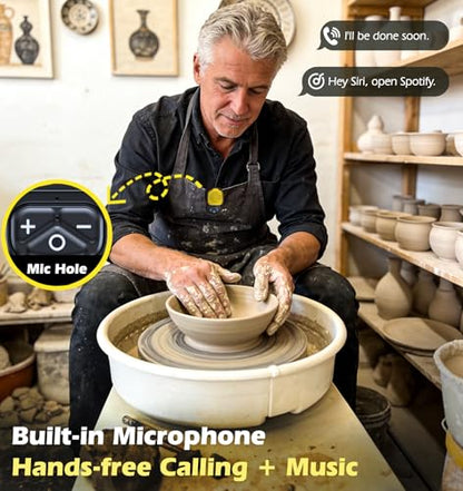 KAIY Mini Bluetooth Speaker Clip On Wearable Portable Speaker - color: Yellow