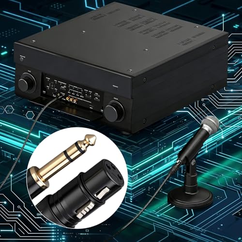 4 Pack 25 ft 1/4 Inch (6.35mm) TRS to XLR Female Stereo Jack Microphone Cable Quarter Inch to 3 Pin Patch Cable High Fidelity Balanced Audio for Instruments, Mixer & Amplifier