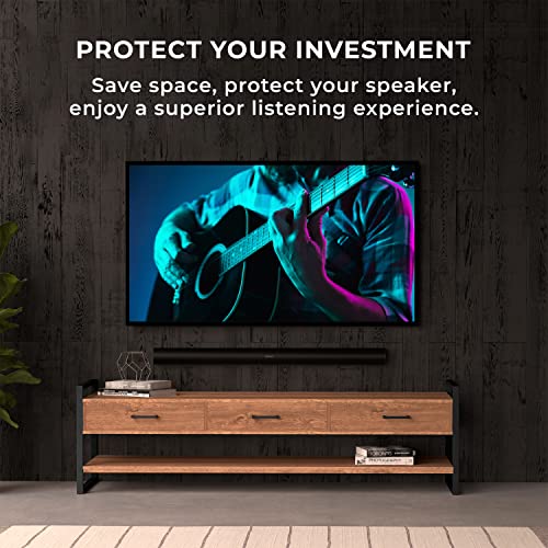 HumanCentric Wall Mount for Sonos Arc & Arc Ultra Sound Bar - Black | Mount Under TV, Floating Style, Hidden Design, Hardware Included. Fits Sonos Arc & Arc Ultra Only.