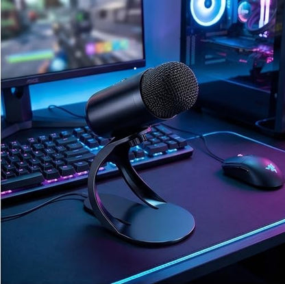 Plug-and-Play USB-C Condenser Microphone | Noise Cancel, Large Diaphragm | for Gaming, Streaming, Teaching, Podcasting | Easy Setup