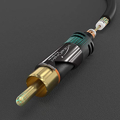 KabelDirekt – RCA/Phono subwoofer Lead Cable – 1×1 – 10ft - size: 10 feet, style: 1-Pack