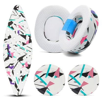 WC Mod Kit V2 Nova Pro Wireless, Pro Omni & Elite - Gel Earpads & Headband | Made by Wicked Cushions | Side Plates also included. Fits Arctis Nova Pro Wireless, Elite & Pro Omni | 90's White - color: 90's White
