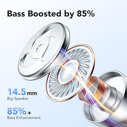 Ear buds Wireless Earbuds Bluetooth 5.3 Headphones 60hrs Playtime with Digital Display Sports Wireless Headphones with Earhook Deep Bass IPX7 Waterproof Over-Ear Earbuds for Android iOS Workout Black - color: Black