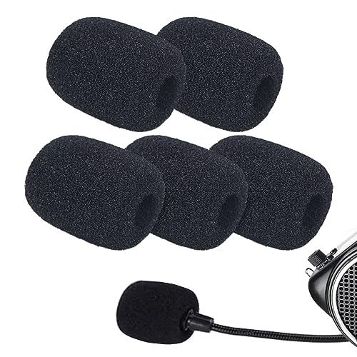 Headset Microphone Covers Foam, Lapel Headset Microphone Windscreen Sponge Foam Microphone Windscreen Mini Foam Cover for Variety of Headset Microphone Noise Reduction (5pcs) - size: 5pcs