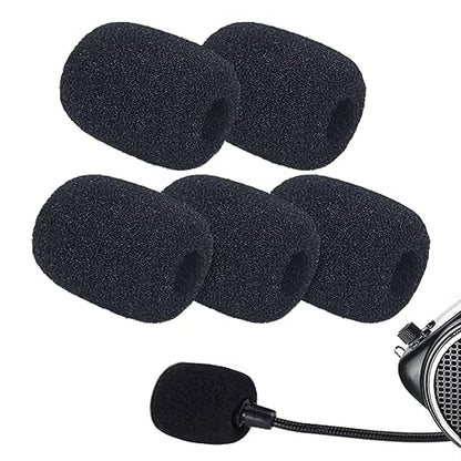 Headset Microphone Covers Foam, Lapel Headset Microphone Windscreen Sponge Foam Microphone Windscreen Mini Foam Cover for Variety of Headset Microphone Noise Reduction (5pcs) - size: 5pcs