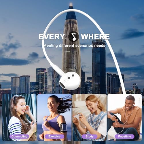 Wired Earbuds,2Pack Headphones Earbuds Wired 3.5mm in-Ear Earphones Noise Isolating Earphones with Microphone for iPhone, iPod, iPad, MP3,Samsung, Lightweight Earbuds with Volume Control Call