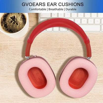Replacement Ear Cushions for AirPods Max 1 & 2 Generation Apple Headphones | Upgraded Ear Pads APM Cups Cover for Workout with Silicone Gel (Pink) - color: Pink