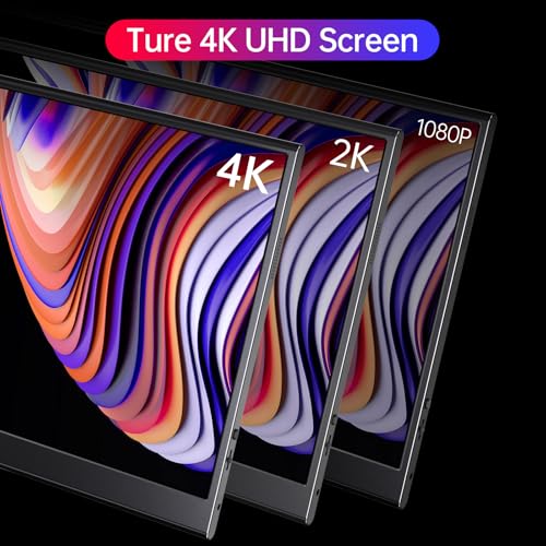 Anyuse 15.6" 4K UHD IPS HDR USB-C HDMI Monitor | 15.6" 4K UHD IPS 100% RGB HDR, USB-C/HDMI, speakers+smart cover, for PC/Phone/PS5/Xbox/Switch, travel gaming. - size: 15.6"4K