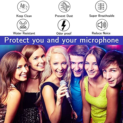 300Pcs Disposable Microphone Cover Mic Covers Mic Windscreen Protective for Handheld Microphone, Black, 500223938