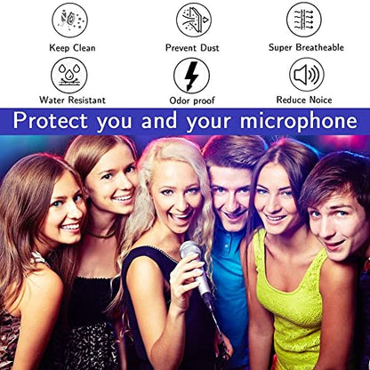 300Pcs Disposable Microphone Cover Mic Covers Mic Windscreen Protective for Handheld Microphone