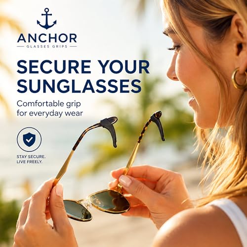 3 Pack - Sunglasses Retainer Anti-Slip Glasses Grip Ear Hook Eyeglasses Anti-Slip Temple Tip Glasses Holder (Black) - color: Black