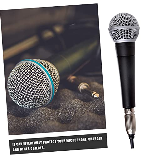 Black EVA Microphone Case, Large Capacity Mic Storage Bag
