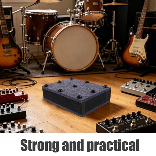 SHINEOFI Audio Isolation Pads for Studio Monitor Setups and Turntables, Vibration Absorbing Mat with Felt and Sponge Material, Soundproof Speaker Vibration Dampeners, 15x20x6cm Thickened