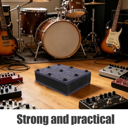 SHINEOFI Audio Isolation Pads for Studio Monitor Setups and Turntables, Vibration Absorbing Mat with Felt and Sponge Material, Soundproof Speaker Vibration Dampeners, 15x20x6cm Thickened