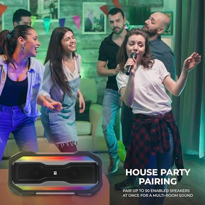 Altec Lansing - Portable Bluetooth Speaker, Waterproof IP67 - color: Steel Grey