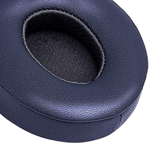 SoloWIT Earpads Cushions Replacement for Beats Solo 2 & Solo 3 Wireless On-Ear Headphones, Solo2 Solo3 Ear Pads with Soft Protein Leather, Added Thickness - Navy Blue - color: Navy Blue