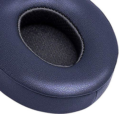 SoloWIT Earpads Cushions Replacement for Beats Solo 2 & Solo 3 Wireless On-Ear Headphones, Solo2 Solo3 Ear Pads with Soft Protein Leather, Added Thickness - Navy Blue - color: Navy Blue