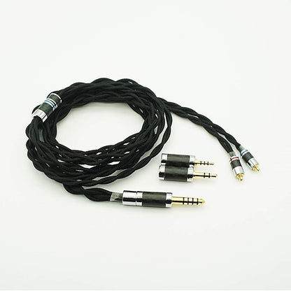 PENON Space 4 Shares 133 Cores OFC Silver-Plated Wires HiFi Audiophile Wired Earphone Replacement Cable IEM Upgrade Cable with 3-in-1 Detachable Plugs - size: MMCX