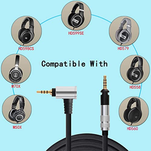 HD598CS Balanced Cable Compatible with Sennheiser HD599 HD598 HD558 HD518 HD579 HD569 Headphones ATH-M50x ATH-M60x ATH-M70x Audio Cable 4.9ft 2.5mm - style: 2.5mm Plug