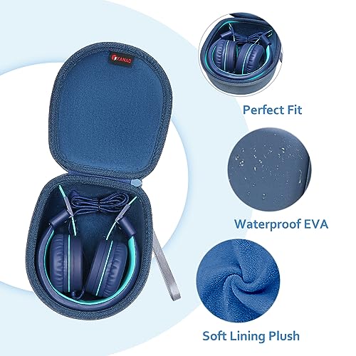 Kids Headphones Case for iClever/Noot/Acer Etc Kid Headphone,Blue,Case Only - color: Blue