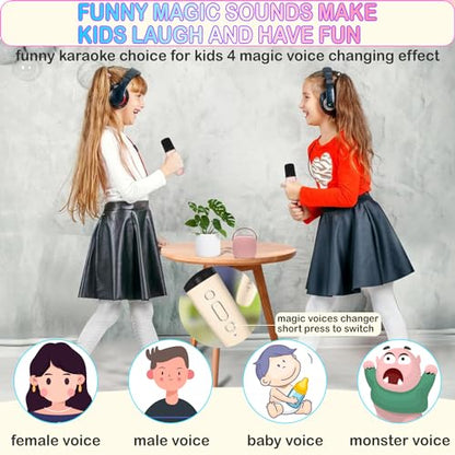 Mini Karaoke Machine for Kids & Adult, 4-12 Years Old Girls Christmas Birthday Gift, Karaoke Toys Gifts for Girls Ages 4, 5, 6, 7, 8, 9, 10, 12 +Year Old Birthday Party Beige - color: Beige
