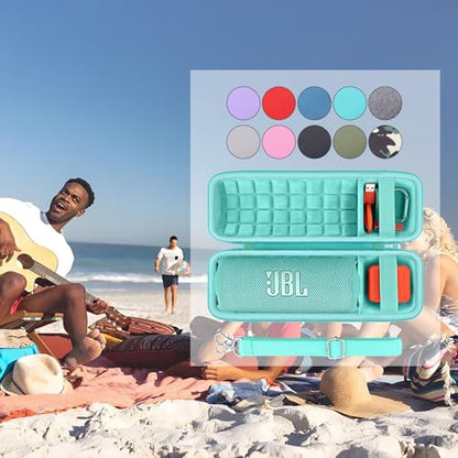 co2CREA Hard Travel Case for JBL Flip 7/6/5/4 Speaker, Mint Green - color: Mint Green Case