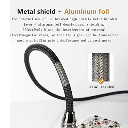 SKW Single Mic XLR Cable, XLR Male to Female Microphone Cables Nylon Jacket 32.8ft/10M | mic cord, dual foil braid shielding, self-locking connectors, for Shure SM7B Rode mixer preamp audio interface studio podcast