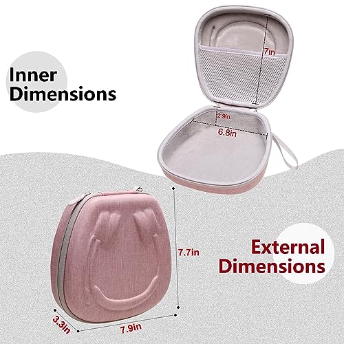 Case for Logitech H390/H391/Zone 301/H111/H570e Wired Headset Pink | Hard Carrying Travel Wired Headset Case for Logitech H390/H391/Zone 301/H111/H570e & JIAMQISHI/Poly Blackwire 3220/AOC - color: Pink