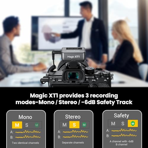 GODOX Magic XT1 Touchscreen Wireless Lavalier Microphone | For Camera/Android/iPhone 15&16/PC, 48kHz/24-bit, Noise Cancellation, 2.4G Wireless 656ft Range, For TikTok Vlog Youtuber