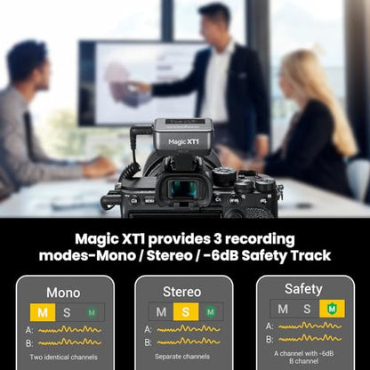GODOX Magic XT1 Touchscreen Wireless Lavalier Microphone | For Camera/Android/iPhone 15&16/PC, 48kHz/24-bit, Noise Cancellation, 2.4G Wireless 656ft Range, For TikTok Vlog Youtuber