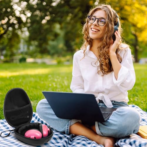 Tosnail 2 Pack Full-Sized Hard Headphone Case - Great Protection for Audio Technica, Beats, Sony and More - Black