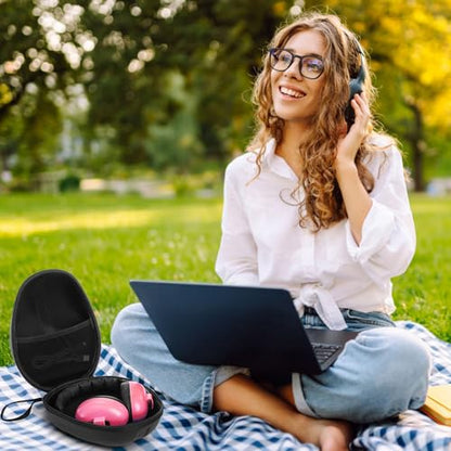 Tosnail 2 Pack Full-Sized Hard Headphone Case - Great Protection for Audio Technica, Beats, Sony and More - Black
