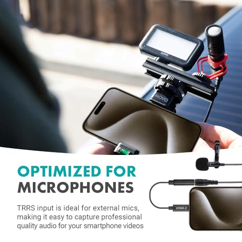 Movo Female 3.5mm TRRS Microphone Adapter Cable to USB-C Connector Dongle Compatible with Apple iPhone 15/16/17 and up, iPad Smartphones and Tablets - Optimized for Microphones/Pro Audio - size: 3.5mm TRRS to USB-C
