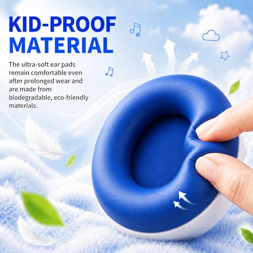 Kids Wireless Headphones,Over-Ear Headset for Boys - color: Blue