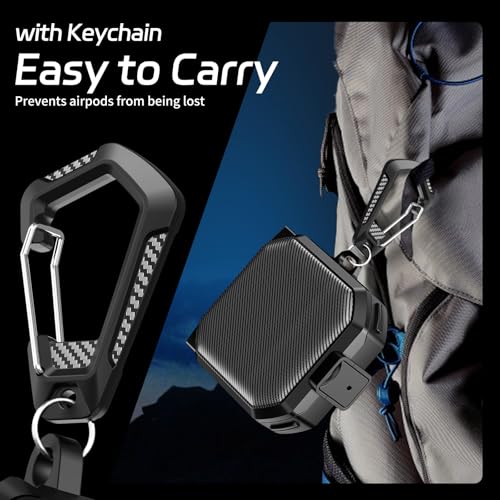 【Secure Lock】 Case for SHOKZ OpenFit Case with Cleaning Kit & Keychain, Soft TPU Cover Cover Compatible with SHOKZ OpenFit Open-Ear Earbuds True Wireless Bluetooth Headphones, Shockproof Protective