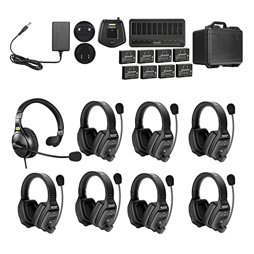 Saramonic WiTalk-WT8D 8-Person Full-Duplex Wireless Headset Intercom - size: 8-Person Dual-Ear System