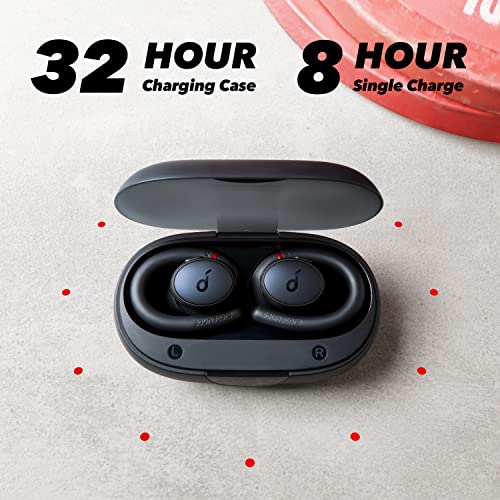 (Renewed) Soundcore Sport X10 True Wireless Bluetooth 5.2 Workout Headphones, Rotatable Ear Hooks, Deep Bass, IPX7 Waterproof, Sweatproof, 32H Play, Sport Earbuds, Gym, Running