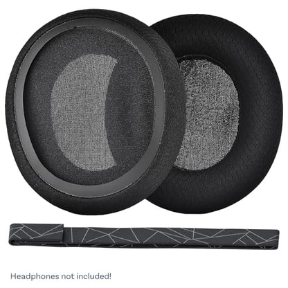 Ear Pads & Headband Replacement for SteelSeries Arctis 7/9 / Pro & Prime Wireless Gaming Headset etc. by MMOBIEL - Mesh Fabric Ear Pad Cushions & Elastic Fabric Headband Top Pad Cushion - size: Mesh Fabric