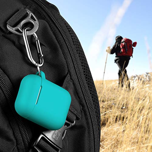 for AirPods 2nd/1st Case Silicone Cover, New Teal | Compatible with Apple AirPods 2nd/1st (2019/2016) Generation with Keychain & Cleaner Kit, Wireless Charging Compatible - color: E1-New Teal