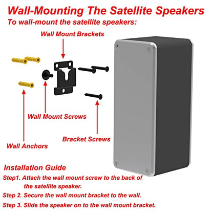 Sound Bar Wall Mount Brackets for Vizio Soundbar Wall Mounted Holders S3820W-C0 SB3851-C0 SB4051-D5 S5430W-C2 SB3651-E6 S2920W-C0 Mounting Bracket Kit with Screws