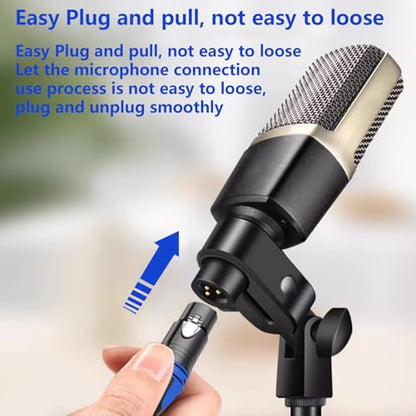 1/4" to XLR Cable,Heavy Duty Nylon Braided,Gold Plated Plug,Balanced 1/4" TRS to XLR Female Patch Cable, Quarter Inch 6.35mm to 3pin XLR Female Microphone Cable, for Speaker,Mixer-10ft/2Pack