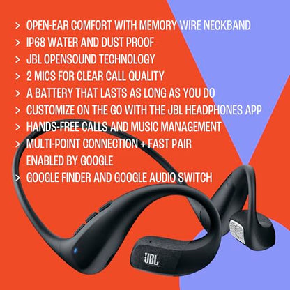JBL Endurance Pace - Open-Ear Sport Headphones (Black/Gray) - color: Black/Grey
