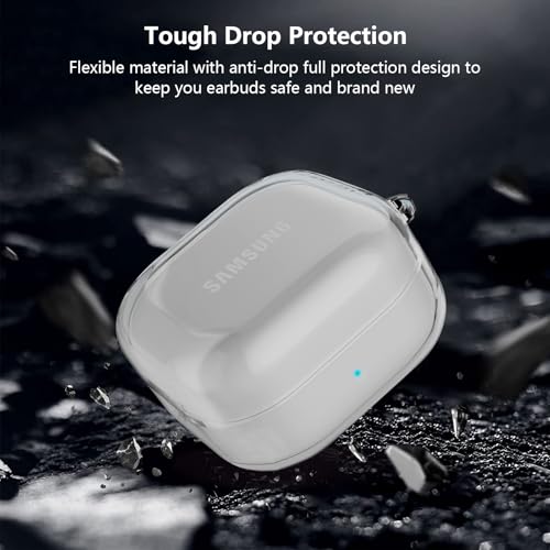 for Samsung Galaxy Buds 4 Case/Galaxy Buds 4 Pro Case Clear,Flexible TPU Clear Cover for Samsung Galaxy Buds 4/4 Pro,Premium Skin with Keychain&Cleaning Pen,Samsung Earbuds Accessories-Black - color: Clear Black