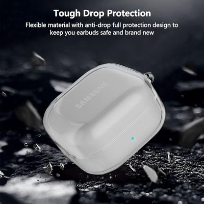 for Samsung Galaxy Buds 4 Case/Galaxy Buds 4 Pro Case Clear,Flexible TPU Clear Cover for Samsung Galaxy Buds 4/4 Pro,Premium Skin with Keychain&Cleaning Pen,Samsung Earbuds Accessories-Black - color: Clear Black