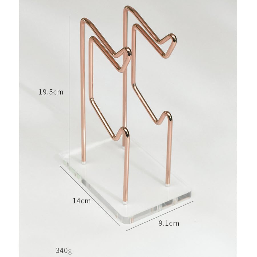 ARFUKA 2-Tier Universal Game Controller Headset Holder Stand, Dual Controller Holder, Gaming Accessories for Desktop Gamer Rose Gold