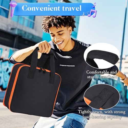 Wireless Microphone Carrying Case,8 Slots Mic Storage Bag