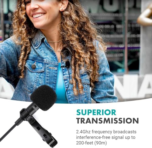 Movo WMX-1-UL-DUO Wireless Lavalier Microphone for Computer, Smartphones, and Tablets- Wireless USB & USB-C Receiver, Transmitter, and Omnidirectional Lav Mic - style: 2 Transmitters