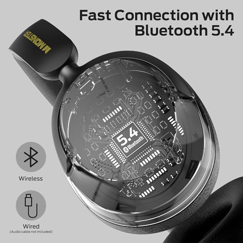 Monster Persona 3rd ANC Wireless Headphones, Premium Noise Cancelling with Bluetooth 5.4, Ultra-Light Foldable Over Ear Headphones, HD Voice Clarity, 70H Battery Life, Multi-Point Pairing, Comfort Fit