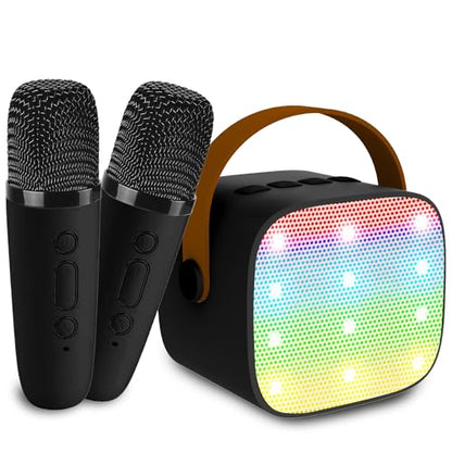 Mini Karaoke Machine for Kids & Adult, 4-12 Years Old Girls Christmas Birthday Gift, Karaoke Toys Gifts for Girls Ages 4, 5, 6, 7, 8, 9, 10, 12 +Year Old Birthday Party Black - color: Black